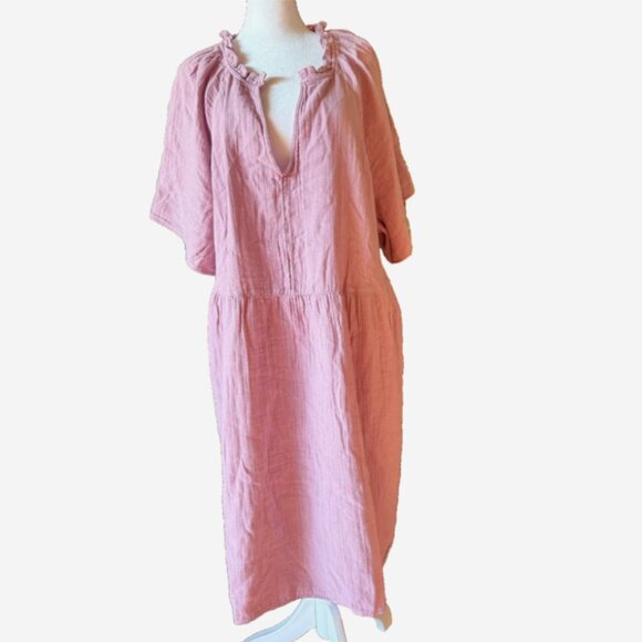 Old Navy Women’s 3X Lavender Crinkle Gauze Split-Neck Mini Swing Dress NWT - Picture 1 of 8